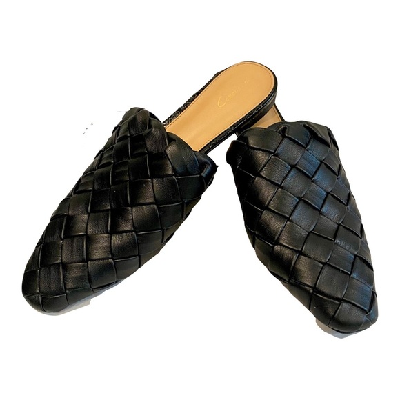 LIKE NEW Circus NY by Sam Edelman Black Olena Woven Slip on Mules Size 9.5 - Picture 3 of 9